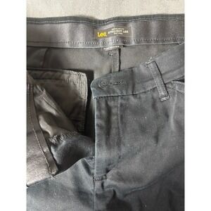 Lee Flex Motion Regular Fit Straight Leg Mid Rise Black Pants Womens 14M